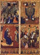 THe Coronation of the Virgin ,the trinity,the tirgin and child,the Crucifixion, Barnaba Da Modena